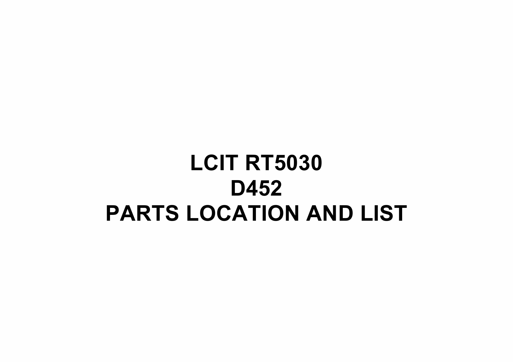 RICOH Options D452 LCIT-RT5030 Parts Catalog PDF download-1
